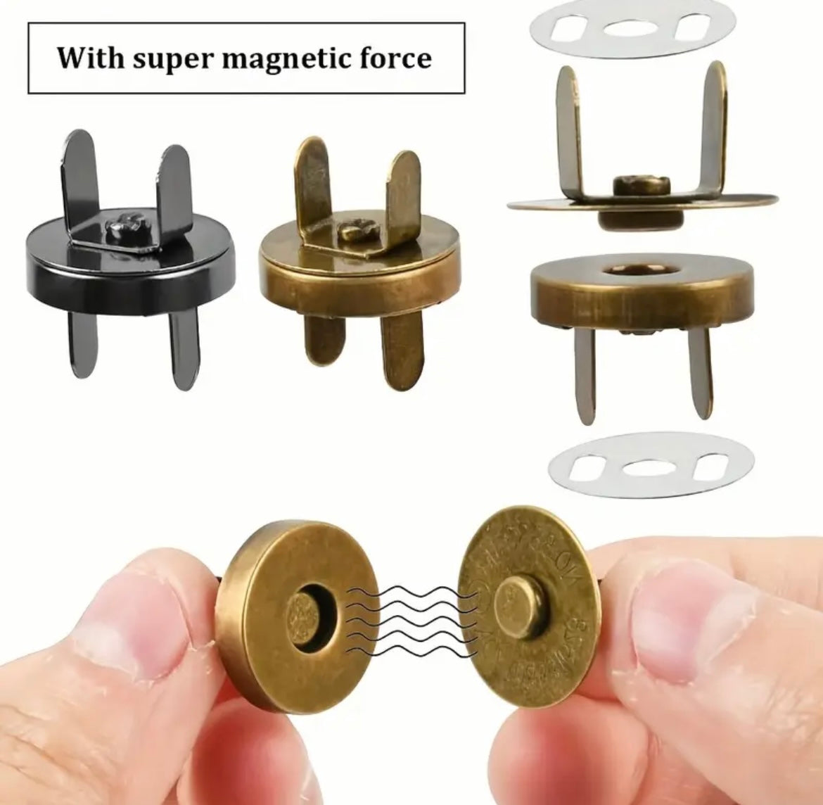 10 sets magnetic clip for handmade bags