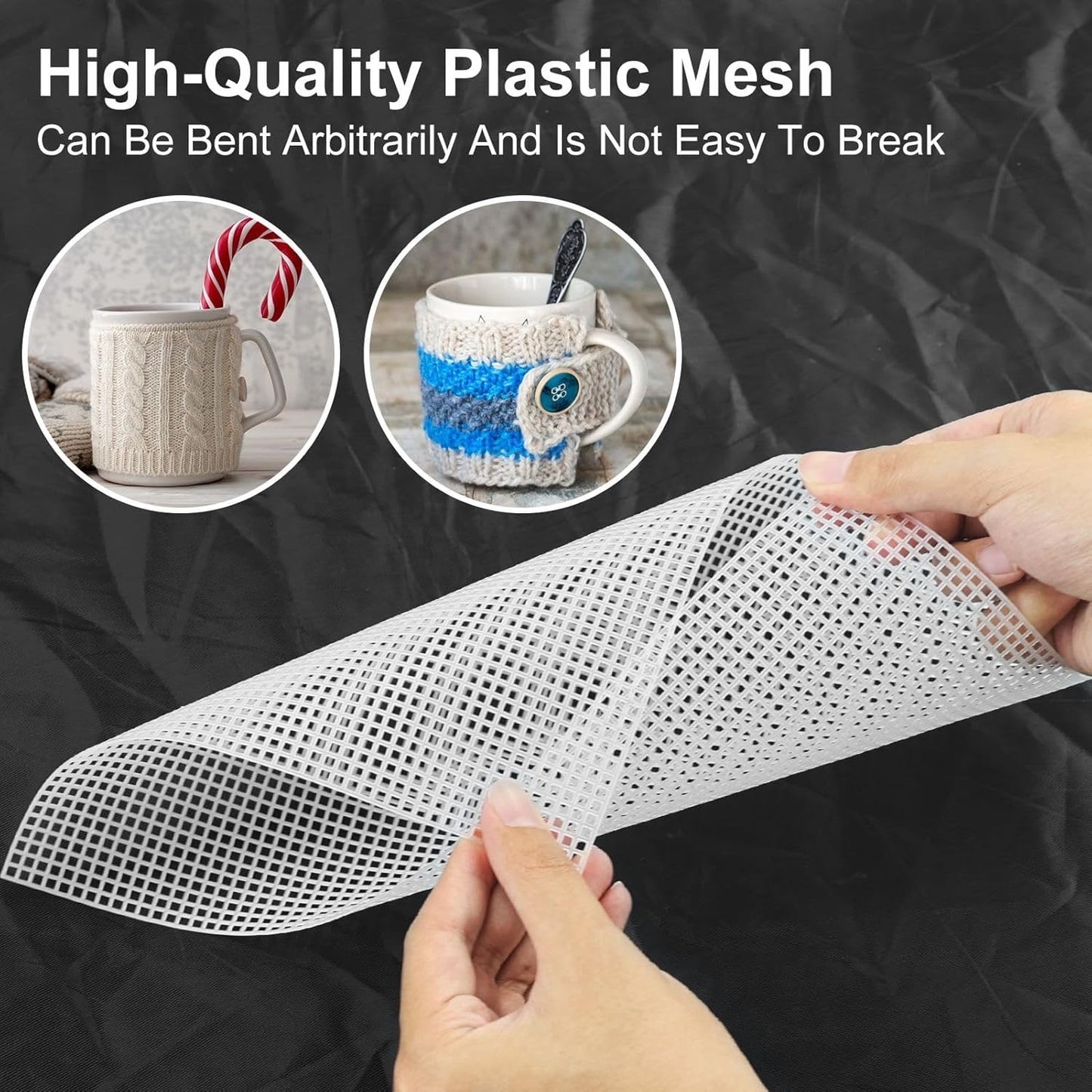 10 pcs Plastic Mesh Canvas Sheets, 10.5x13.5inch/ 27x35cm, 4mm Aperture, Yarn Crafting Knit Crochet Project