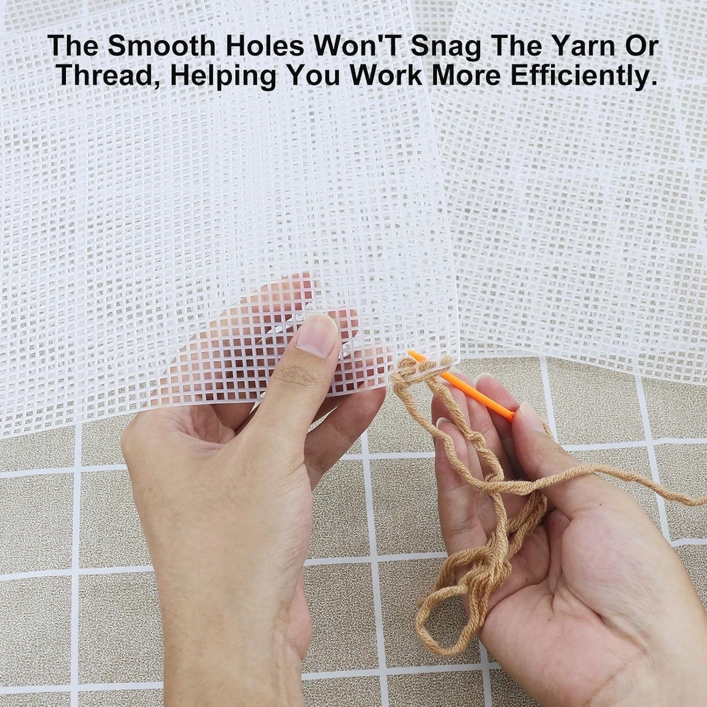 10 pcs Plastic Mesh Canvas Sheets, 10.5x13.5inch/ 27x35cm, 4mm Aperture, Yarn Crafting Knit Crochet Project