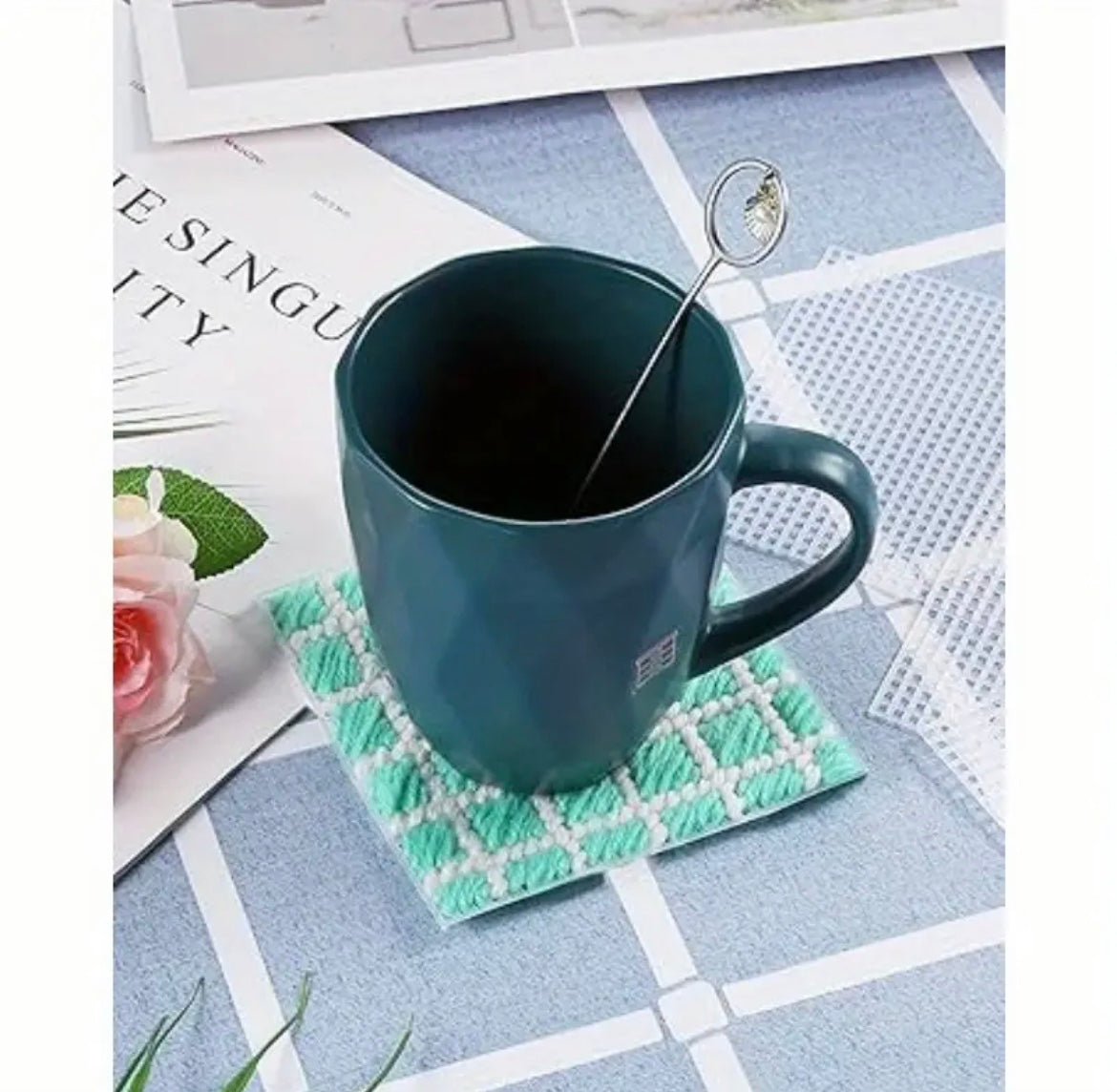 10 pcs Plastic Mesh Canvas Sheets, 16.5x23.62inch/ 42x60cm, 4mm Aperture, Yarn Crafting Knit Crochet Project