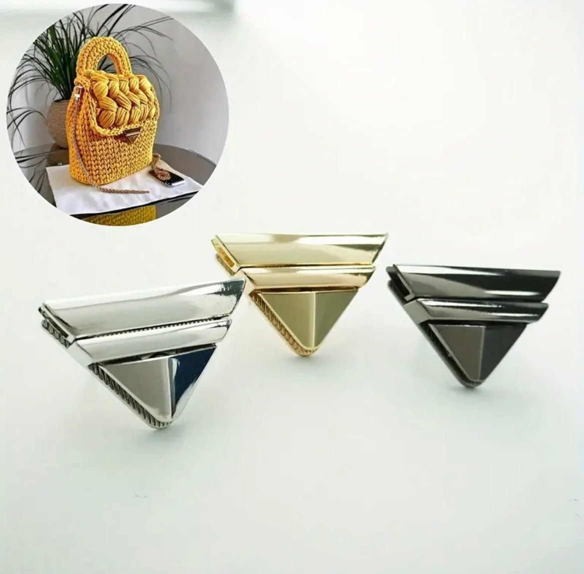 1pc Triangular buckle lock for handmade bags