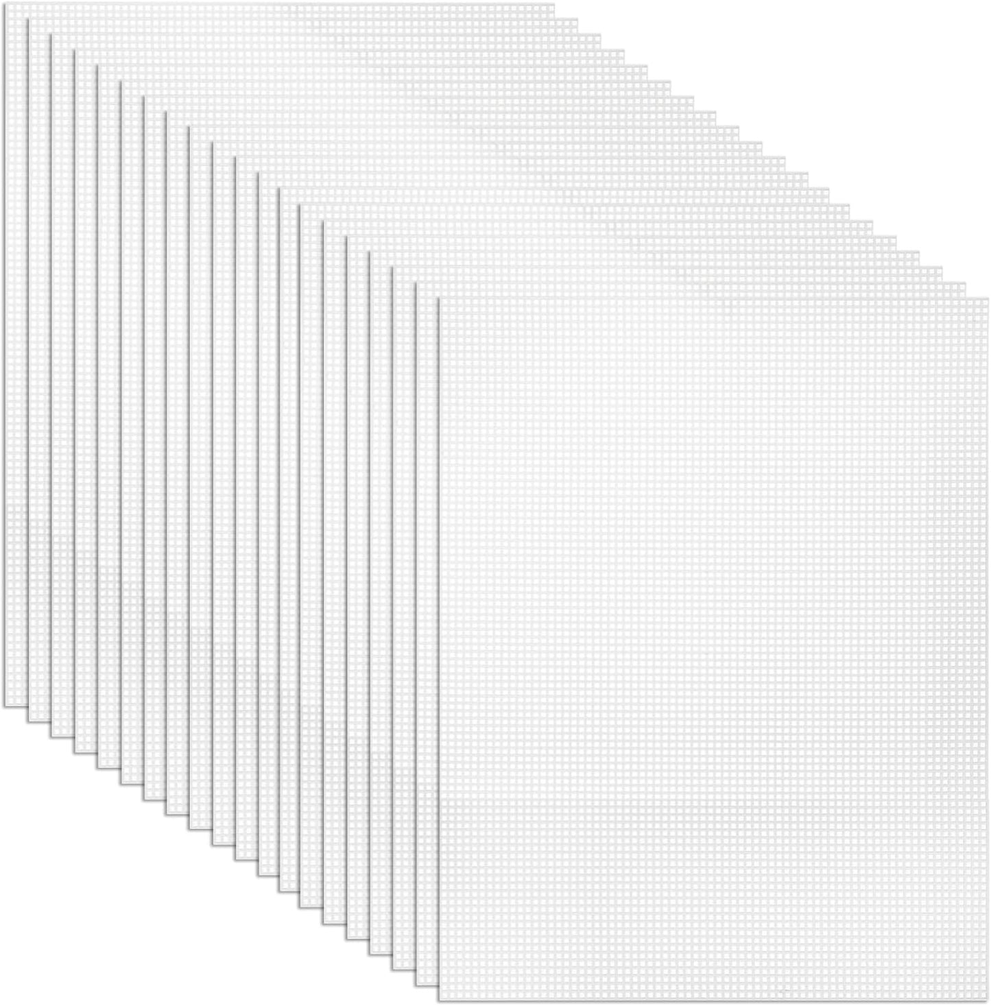 10 pcs Plastic Mesh Canvas Sheets, 10.5x13.5inch/ 27x35cm, 4mm Aperture, Yarn Crafting Knit Crochet Project