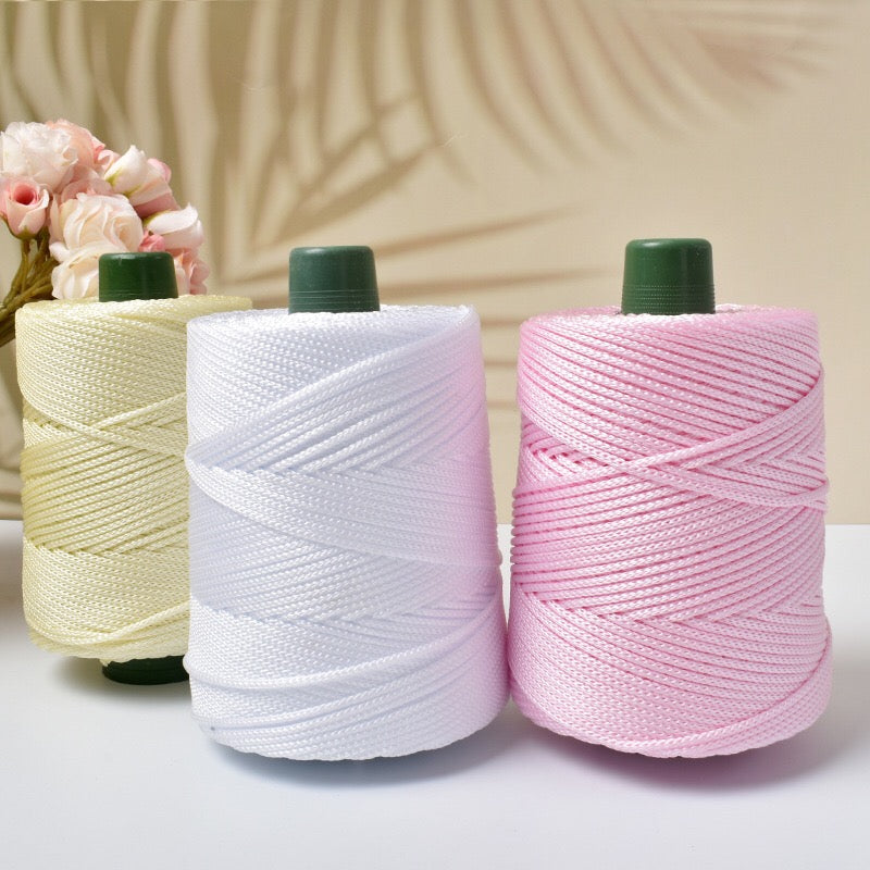 1pc 245g/8.64 Ounces Ice Silky Fiber Fabric Thread for DIY Crochets Handmade Projects