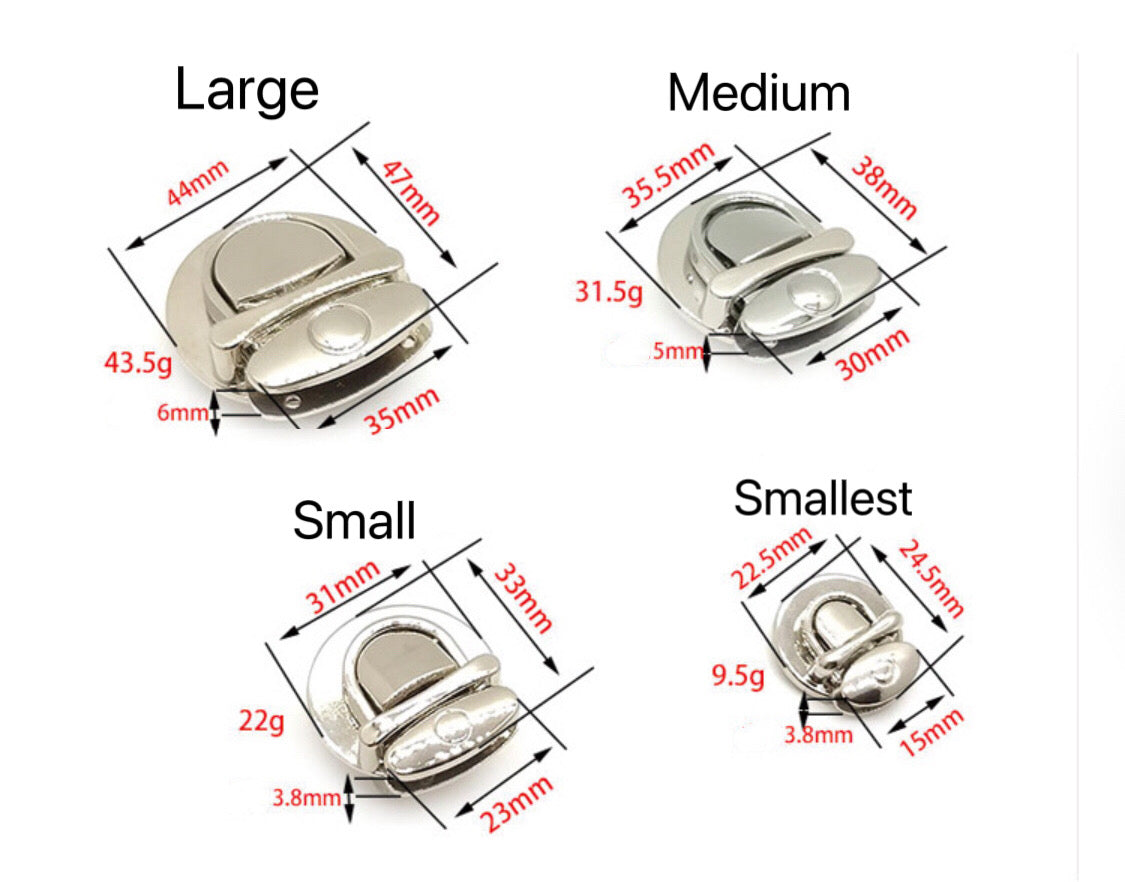 1pc Round buckle closure lock for handmade bags