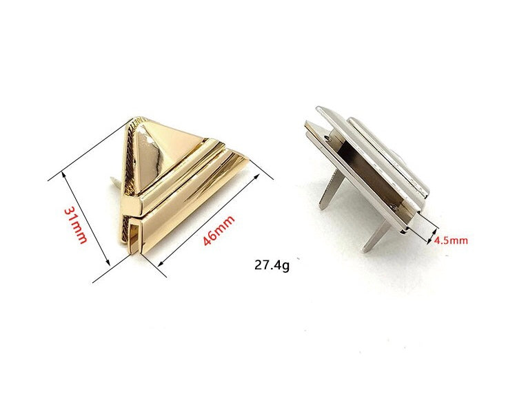 1pc Triangular buckle lock for handmade bags