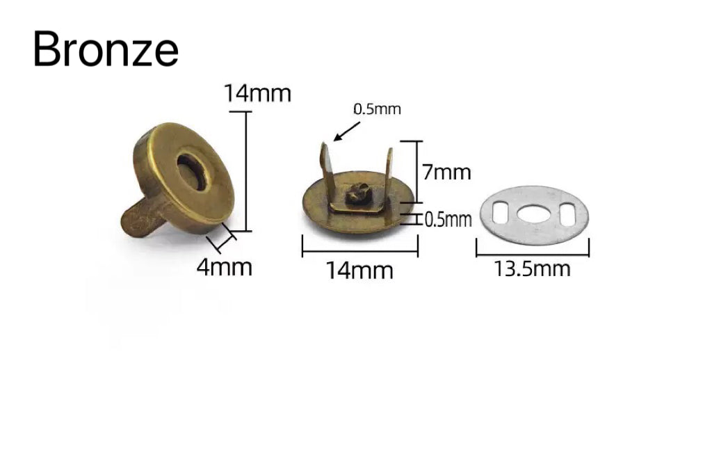 10 sets magnetic clip for handmade bags