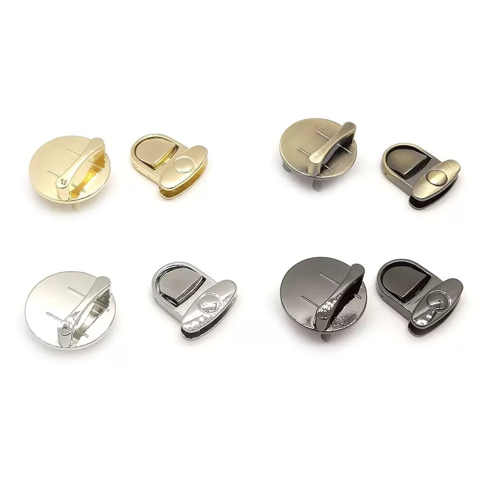 1pc Round buckle closure lock for handmade bags