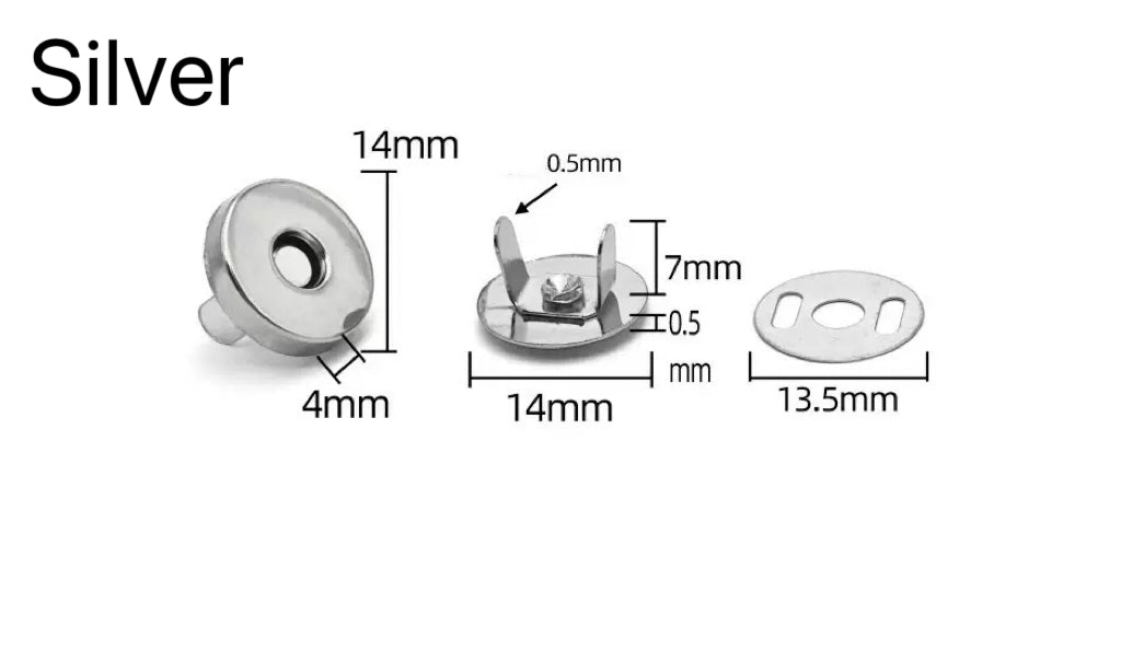 10 sets magnetic clip for handmade bags