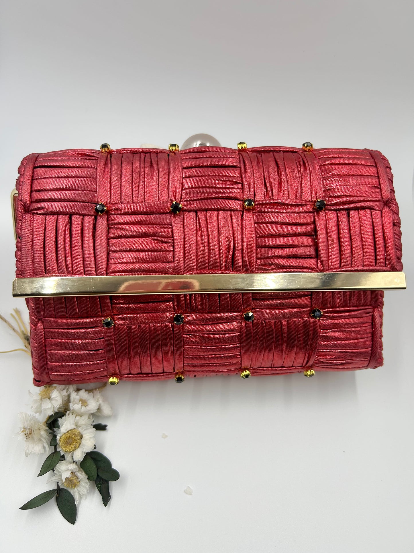 1 Set Plastic Canvas Rhinestones Long bar Clip with Magnetic snap Bag DIY Kit for Bag JJC16