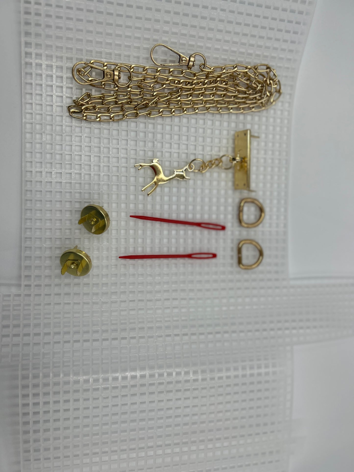 1 Set DIY Knitting & Crochet Handbags Kit, Mesh Plastic Canvas Kit for Shoulder Bags