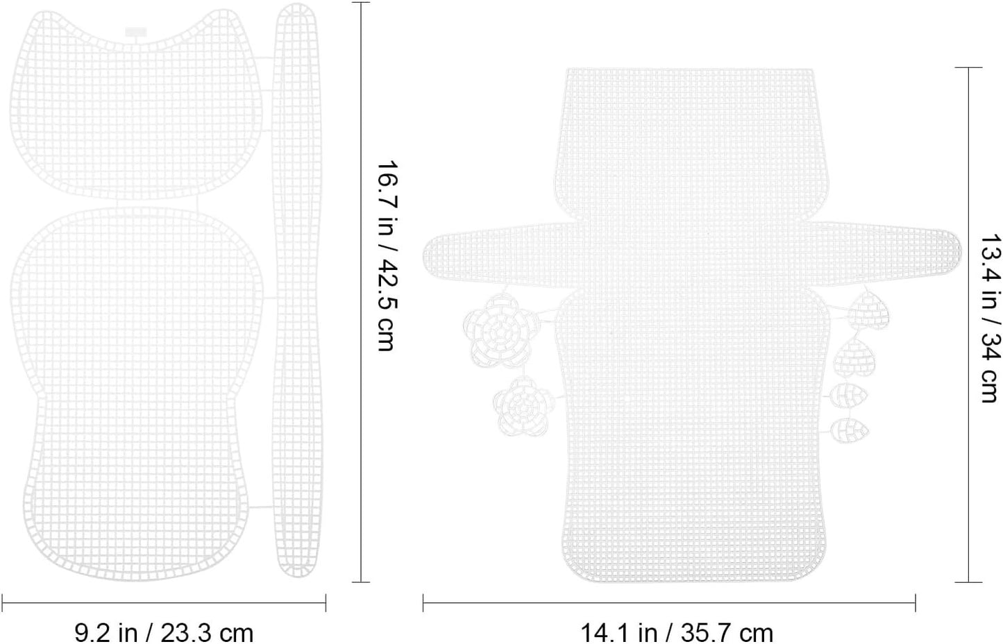 6pcs Clear Plastic Mesh Canvas Sheets for Embroidery, Mesh Plastic Canvas Sheets Crossbody Bag Purse Making Bag Sewing Blank Canvas Sheets for DIY Bag Making Craft Sewing