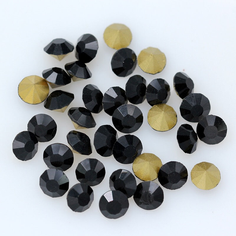 5/6/7/8/10mm Mixed Size & Color Pointed Bottom Glass Colorful Rhinestone Class A Diamond DIY Bag Mobile Phone Case Nail Art Jewelry