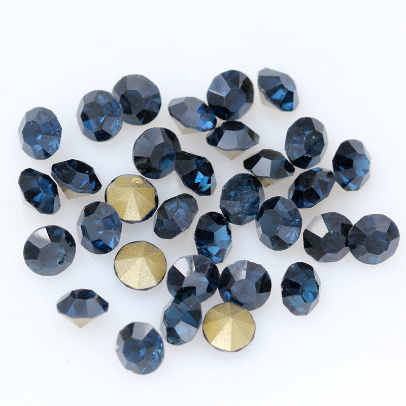 5/6/7/8/10mm Mixed Size & Color Pointed Bottom Glass Colorful Rhinestone Class A Diamond DIY Bag Mobile Phone Case Nail Art Jewelry