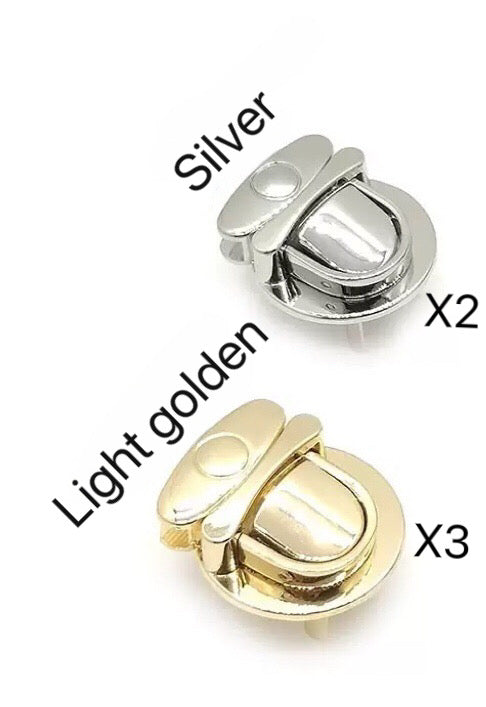1pc Round buckle closure lock for handmade bags