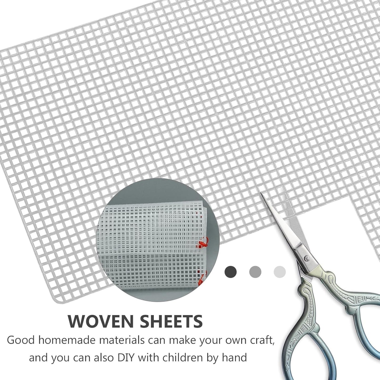 4pcs Clear Mesh Plastic Canvas Sheets for Embroidery, Hand Knit Woven Bag Making Blank Needlepoint Canvas Sheets for DIY Bag Making Sewing Crochet Craft Project