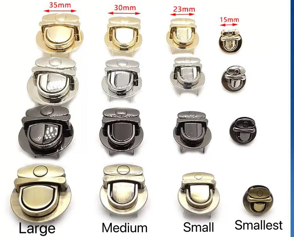 1pc Round buckle closure lock for handmade bags