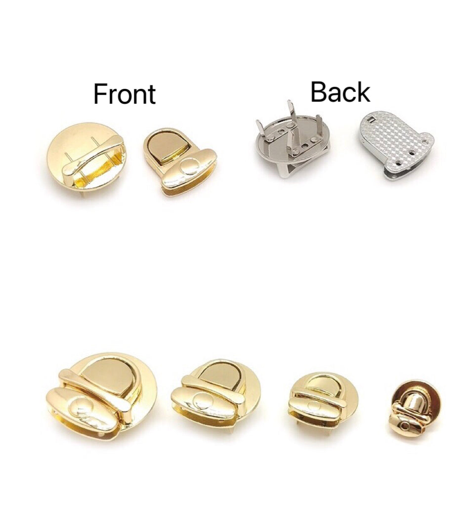 1pc Round buckle closure lock for handmade bags