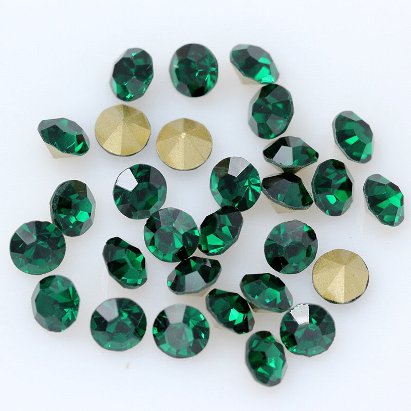 5/6/7/8/10mm Mixed Size & Color Pointed Bottom Glass Colorful Rhinestone Class A Diamond DIY Bag Mobile Phone Case Nail Art Jewelry