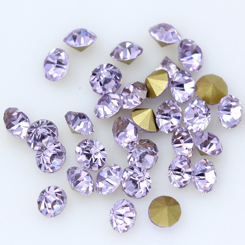 5/6/7/8/10mm Mixed Size & Color Pointed Bottom Glass Colorful Rhinestone Class A Diamond DIY Bag Mobile Phone Case Nail Art Jewelry