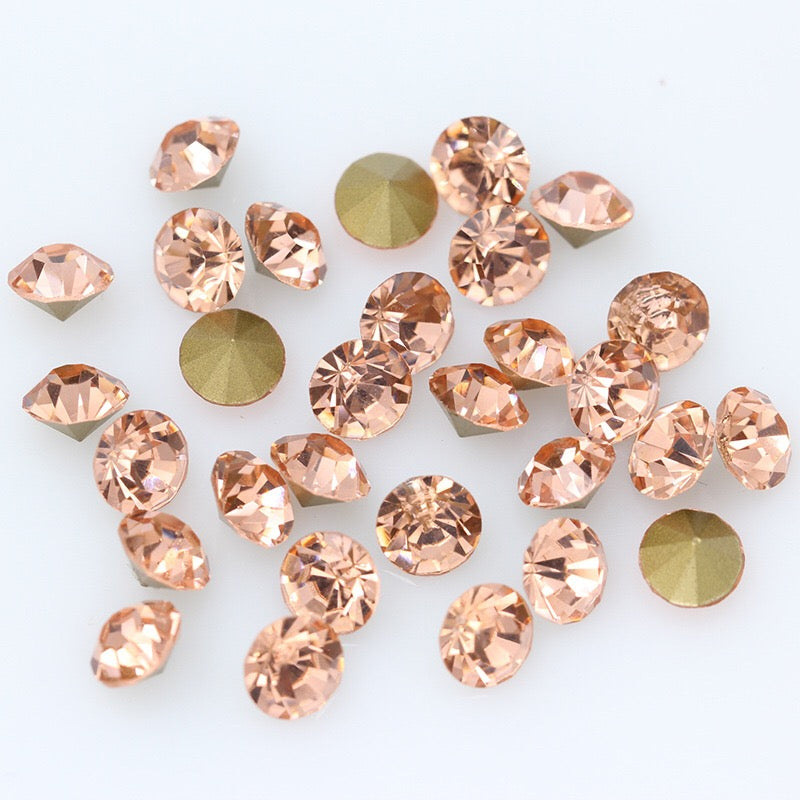 5/6/7/8/10mm Mixed Size & Color Pointed Bottom Glass Colorful Rhinestone Class A Diamond DIY Bag Mobile Phone Case Nail Art Jewelry